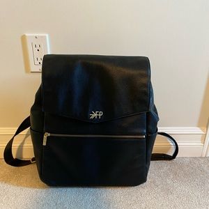 Freshly Picked - Classic Diaper Bag, black vegan leather, EUC